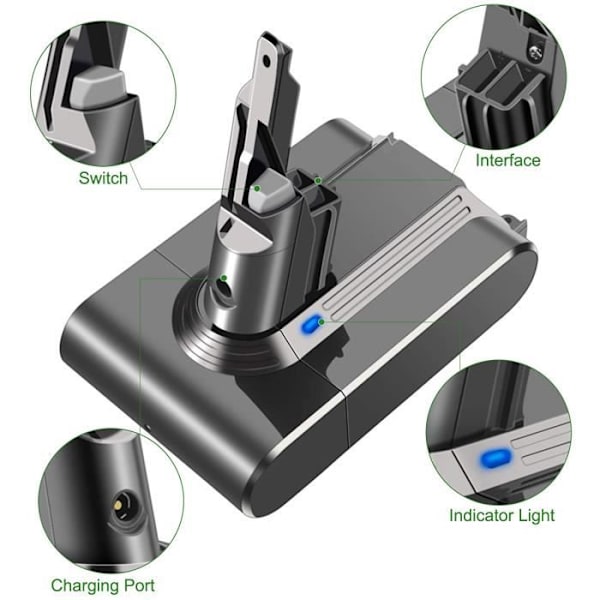 4000mAh utbytesbatteri för Dyson V7 Dyson V7 Absolute Animal Fluffy Dammsugare