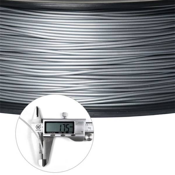 Sølv PLA-filament 1,75 mm 1 kg ledning til 3D-printer, 2,2 LBS 1 kg 1 spole 0,02 mm høj præcision