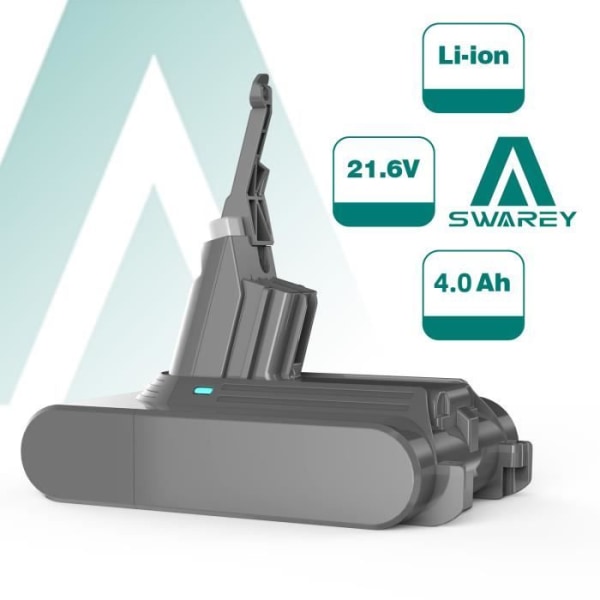 SWAREY-batteri för Dyson V7-serien 4000mAh 21,6V Li-ion med 2 filter och 1 borste och skruvmejsel
