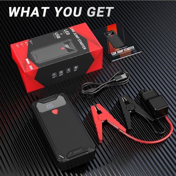 Bilstarter - SWAREY - PD-J330 - 6000A - 8000mAh - Startar bensin 7,5L / Diesel 6L
