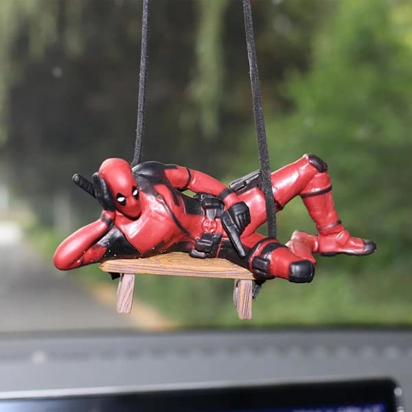 Bilprydnader, söta Deadpool-bilprydnader, gungande Deadpool-prydnader, dekorativa bilhängen