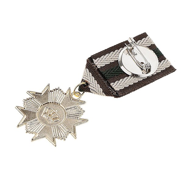 4x Geometriska Medaljonghänge Badge Tyg Kostym Uniform Brosch Nål för Kvinnor Män Kostym Dekoration
