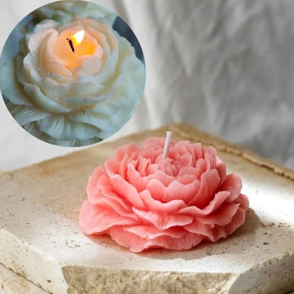 Stor Peonform, Peonblomst Lysform, Former for Lysfremstilling (9,2 * 4,3 CM)