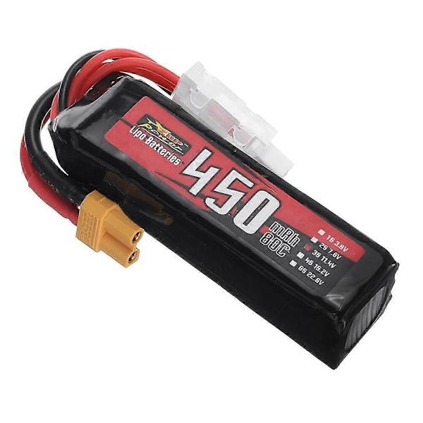 ZOP Power 11.4V 450mAh 80C 3S LiPo Batteri Med XT30 Stik til Pavo20 Pro DarwinFPV Baby Ape/Pro Darw