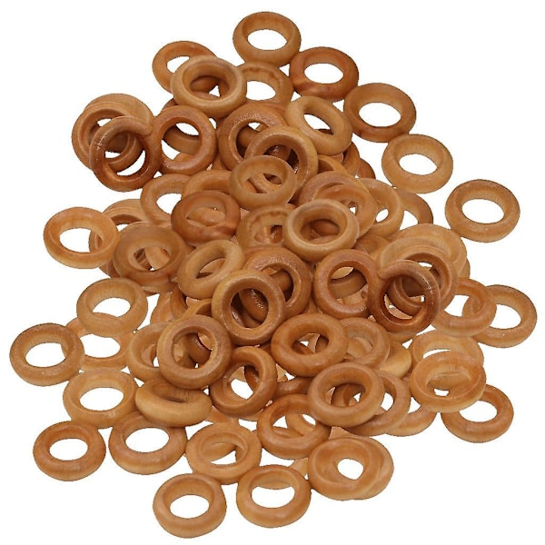 3x100 st 13mm Små Träringar Oavslutade Träkastringar Högringar DIY-hantverk