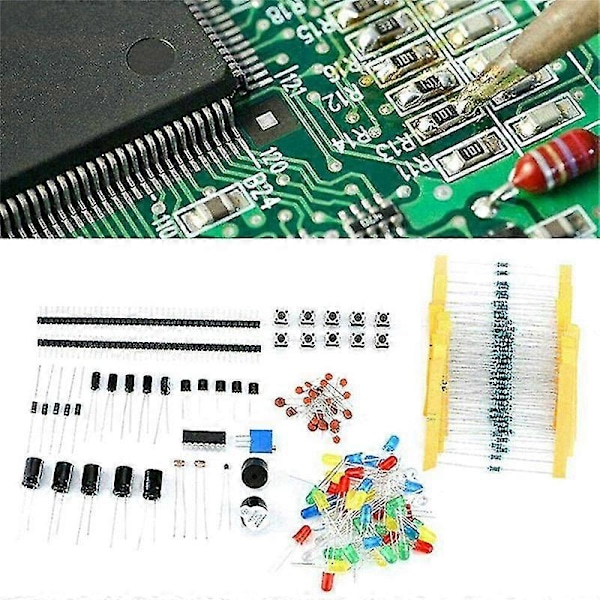 1818 deler DIY elektronikk komponenter sett sortiment motstander LED triode kondensatorer dioder PCB potent
