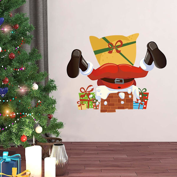 Jultomte Väggdekaler för Julfest Dekoration Sovrum Vardagsrum