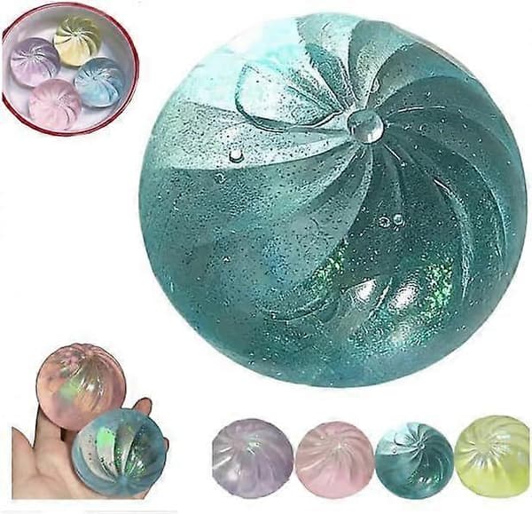 Gigantisk Glitter Dumpling, Gigantisk Dumpling Squish-y, Mega Regnbue Dumplings, Søte Glitter Dumplings (2 stk)