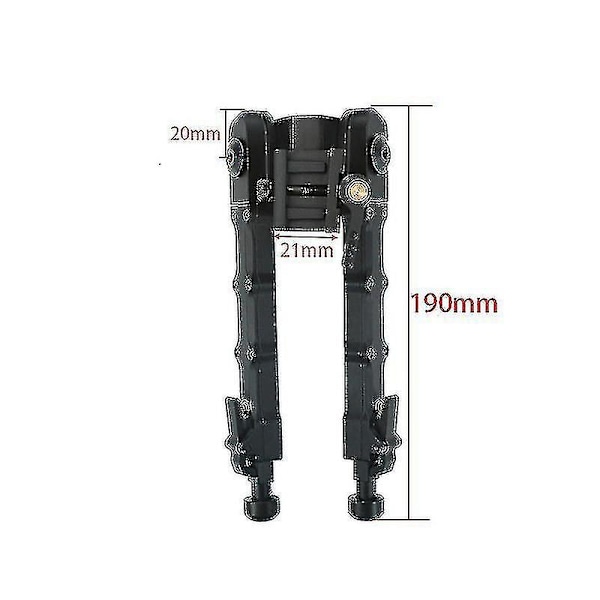 V9 Enbensstativ i Aluminiumlegering, Justerbart Bipod-Stativfäste, Svart