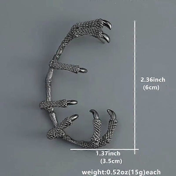 Dragetaljeøreringer Overdrevne dyreøreringer ancient silver
