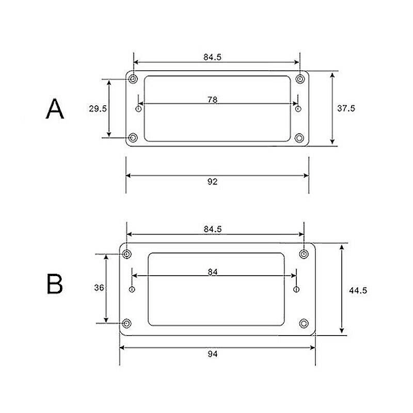 Sähkökitaran Mikrofonin Esijohdotettu Kaksois Mini Humbucker Äänenvoimakkuuden Säätö 92X37.5mm