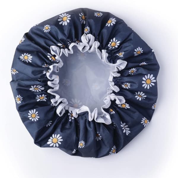 Premium dobbeltlags badehætte til kvinder med unikt blomsterdesign