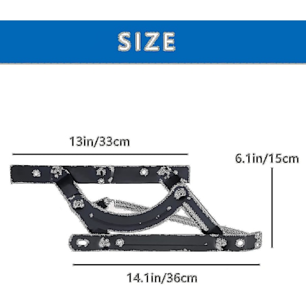 Sofa-Senge Diy Justerbar Fjedermekanisme Futonhængsel Hardware Triple Click Hængsel Hardware Til Sovesofa,hww