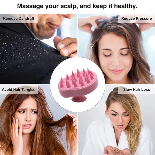 Shampoo Børste Massage Shampoo Kam - Pink