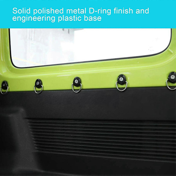 10 kpl Metalliset Kiinnitysankkurit D-rengas Solki Jimny JB64 JB74W 2019 2020 2021 Tavaratilan Kuorma-alueelle