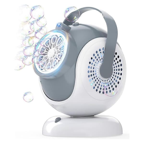 Boblemaskin - Automatisk 360° rotasjon, 75° vippevinkel, bobleblåser for barn