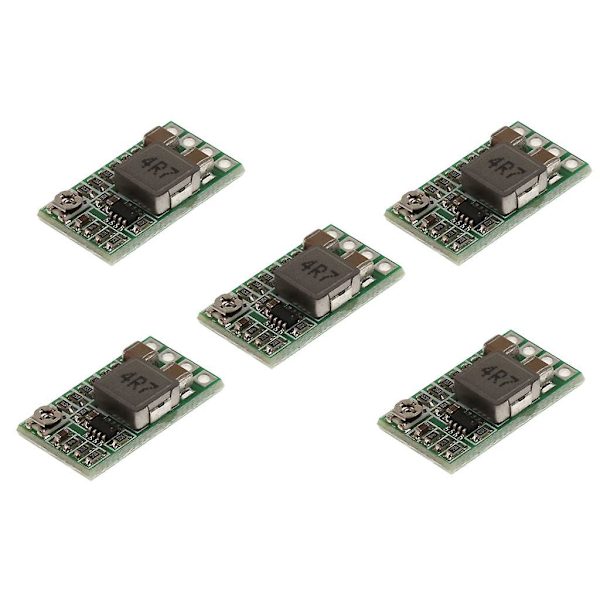 5 kpl Mini DC-DC 4-24V12V24V - 5V3A Virtalähdemoduuli 97.5% Autolle