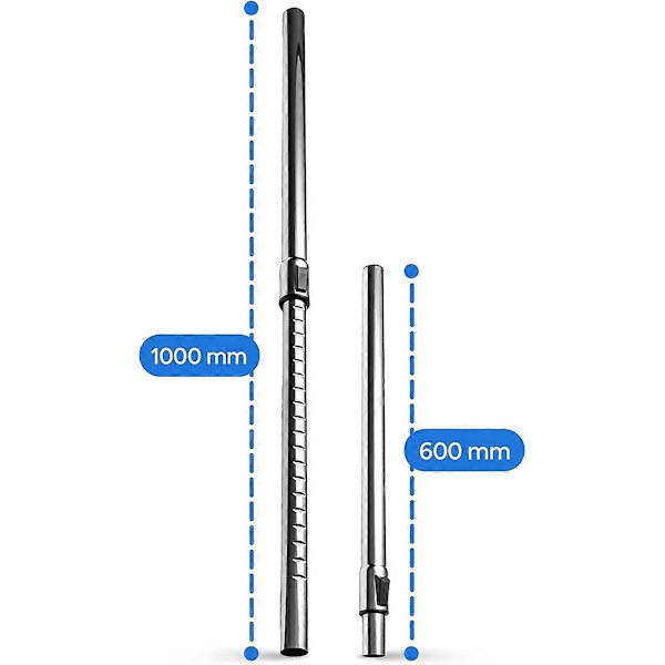 Støvsuger Rør Teleskoprør, 32 mm Tilkobling Universal Rør, Passer til de fleste modeller, Støvsuger Rør