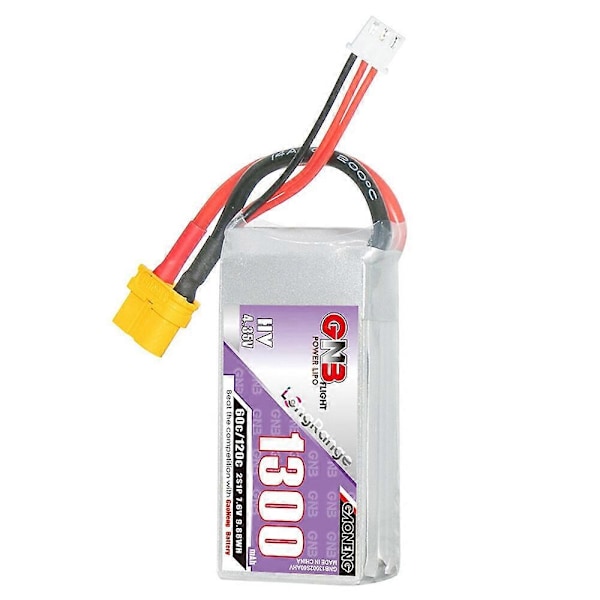 Gaoneng GNB 7.6V 1300mAh 60C 2S LiPo Akku XT30 / XT60 -liittimellä RC-droneen