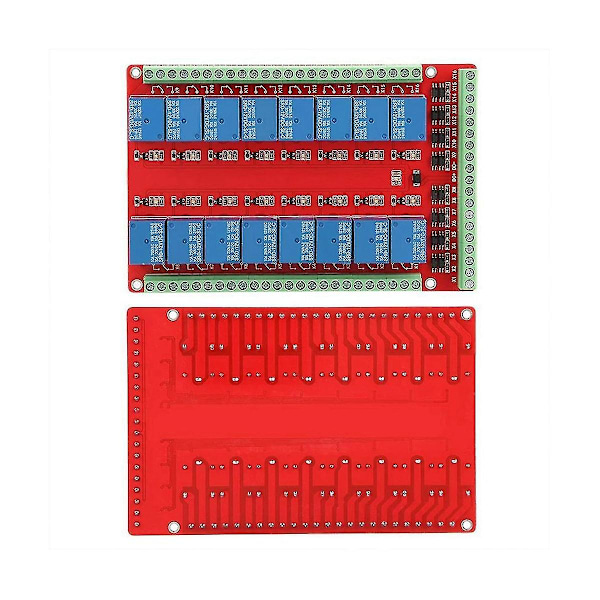 24V Isolerende 16-kanals Reléstyringsmodul Høy/lav Nivåutløser 16-kanals Relémodul Grensesnitt