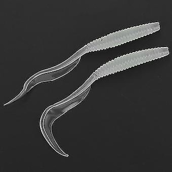 11cm Myke Plast Kunstige Fiske Agner Grub Worm Agner Fiskeutstyr - 6 stk (Lysende)