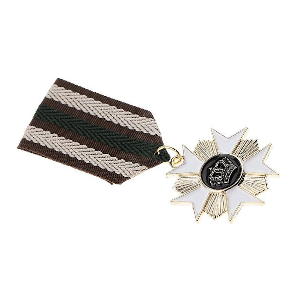 4x Geometriska Medaljonghänge Badge Tyg Kostym Uniform Brosch Nål för Kvinnor Män Kostym Dekoration