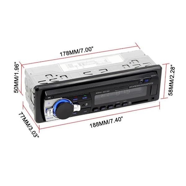 1 DIN Bluetooth bilstereo handsfree Hot C1