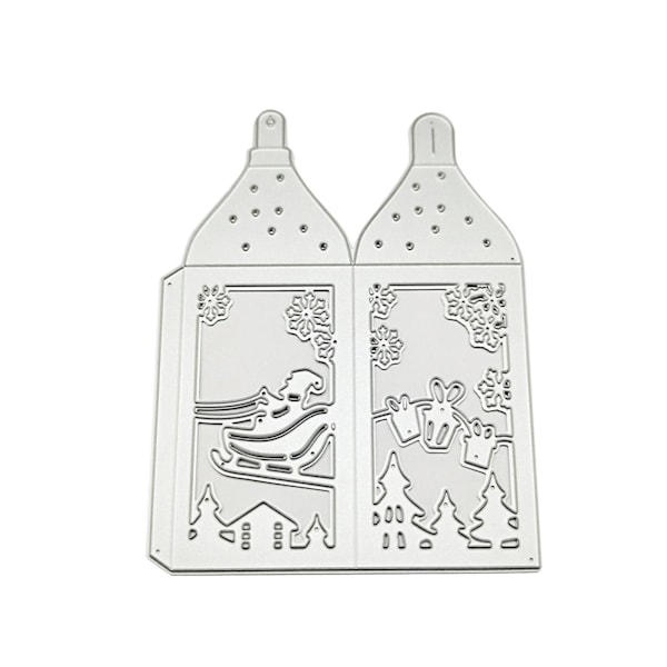 Presentask Metallstansar Julstenciler Skrapbok Godisask Die Cuts