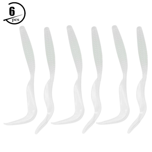 11 cm Pehmeät Muoviset Tekokalat, Madot, Syötit, Kalastustarvikkeet - 6 kpl (Luminoiva)