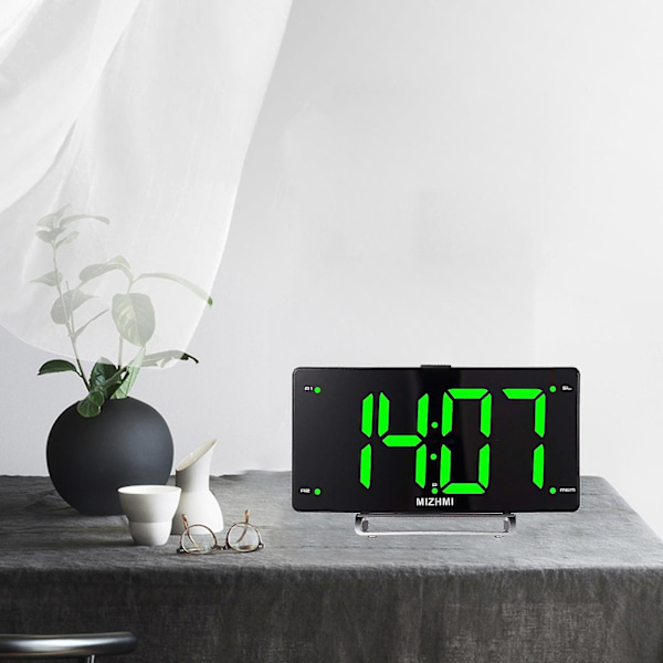 Modern Digital Elektronisk Väckarklocka USB-Driven Spegeldisplay FM-Radio