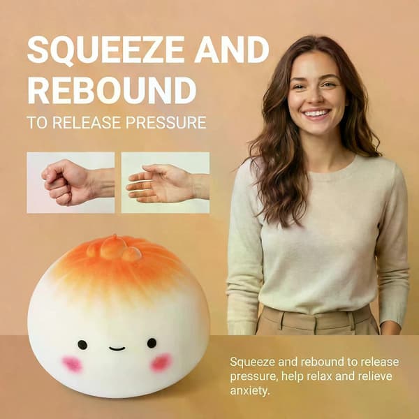 Squishy Dumpling Stressipallot aikuisille, Dumpling Squishy -lelut lapsille, Aistilelut (2 kpl)
