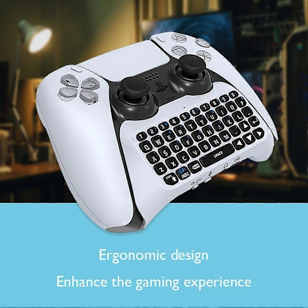 3,5 mm langaton näppäimistö Bluetooth-yhteensopiva 3.0 ohjain Chat Pad Sonyn Playstation 5 -ohjaimelle Mini-näppäimistö