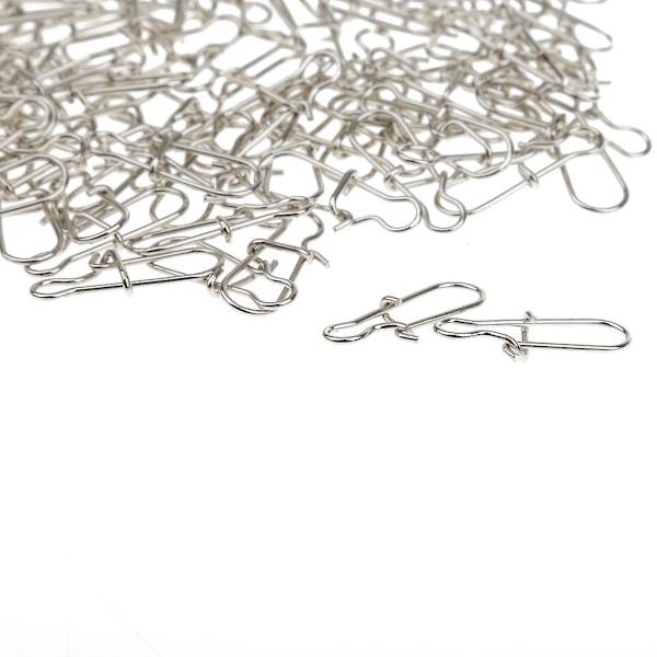 3x100 stk. Fiskeri Lås Snap Hook Lokkeforbindelse Svirvler Solid Ring Clips - 11mm