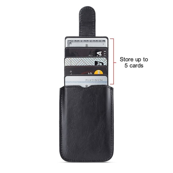 Unisex Telefon Baksida Självhäftande case Pu Läder Shopping Stick-on qd best Black
