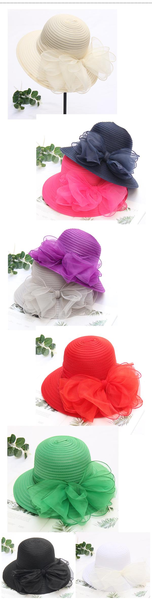 Organza kapellhodeplagg for kvinner - brudehatt, solhatt til brudekjole