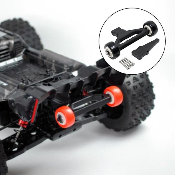 Metall Nylon RC Bil Huvud Hjul Höjningsstång 1:5 Tillbehör Enkel Installation Svart
