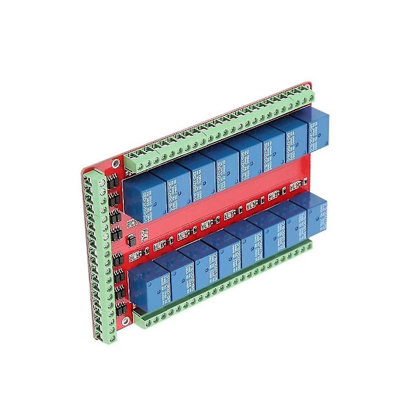 24V Isolerende 16-kanals Reléstyringsmodul Høy/lav Nivåutløser 16-kanals Relémodul Grensesnitt