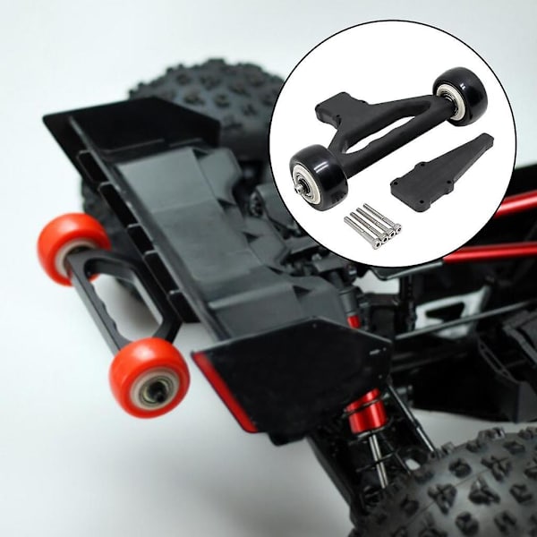 Metall Nylon RC Bil Huvud Hjul Höjningsstång 1:5 Tillbehör Enkel Installation Svart