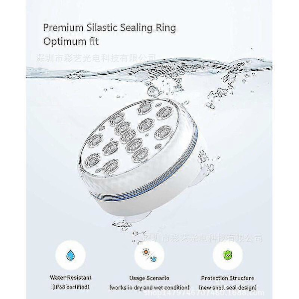 Lay-Z-Spa LED-altaan valokaluste 7 värillä vedenalainen valo - YuJia