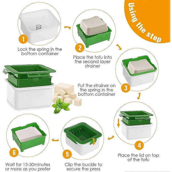 Tofu Press, Lätt att ta bort vatten från Tofu, Diskmaskinssäker