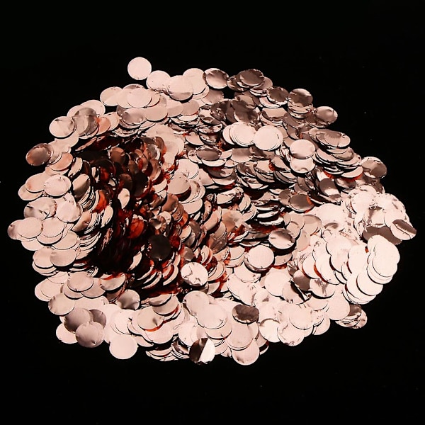 Roséguld Metallisk Folie Glittrande Runda Bordkonfetti Sprid Bröllop Deko
