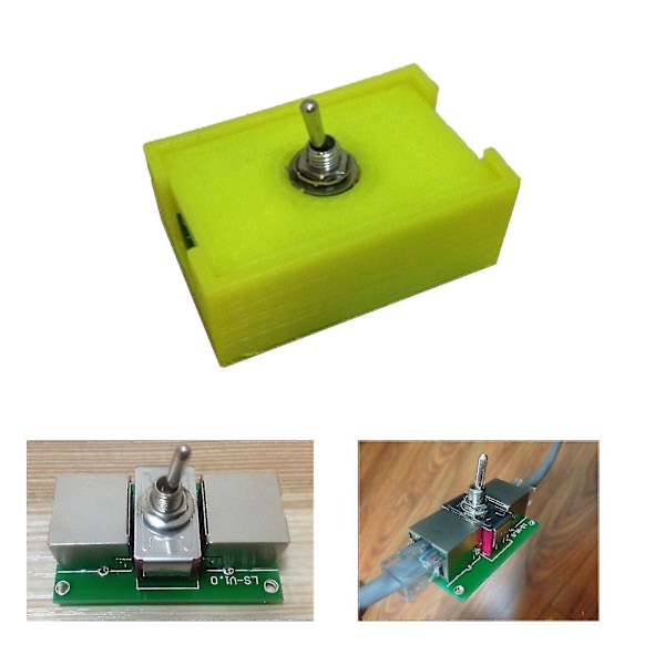 Ny RJ45 nettverkskabel vridd par bryter vippebryter + etui (farge tilfeldig)