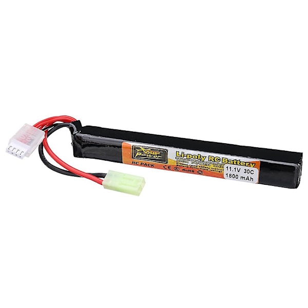 ZOP Power 11.1V 1800mAh 30C 3S LiPo Batteri Tamiya Kontakt Med T Kontakt Adapterkabel för RC Bil