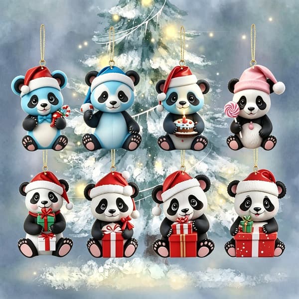 2026 Julekalender Blind Box: Nyttårs Panda Sjarm Blind Box - Julekalender