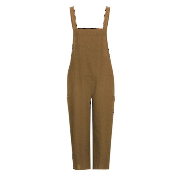 Dame Dungarees Jumpsuit Ermeløs Romper Playsuit