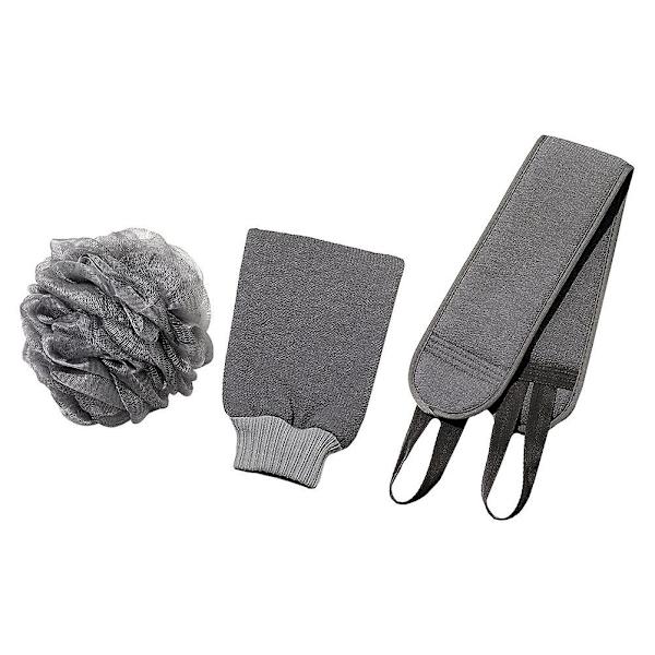 1 Set Badhandske Rygg Scrubber Badbollar Peeling Set Duschaccessoar