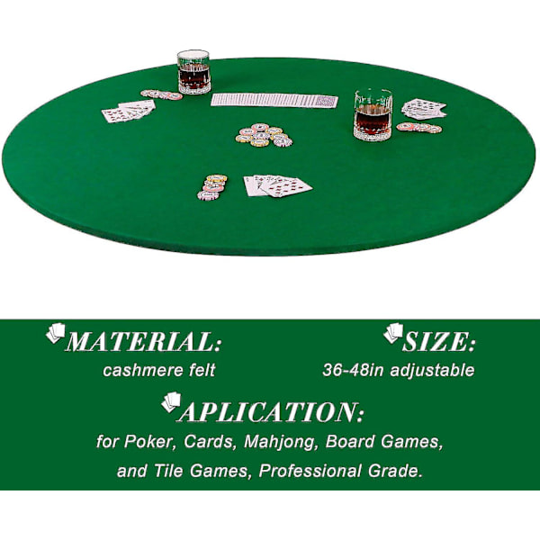 Poker Bridge Kortbord Dug Elastisk Klud til 36 til 48 Tommer Bord Spil Tilbehør