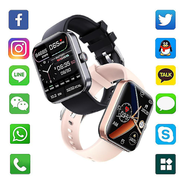 F57l Blodsukker Overvågningsur, Blodsukkerur, Blodtryksur Sport Smartwatch