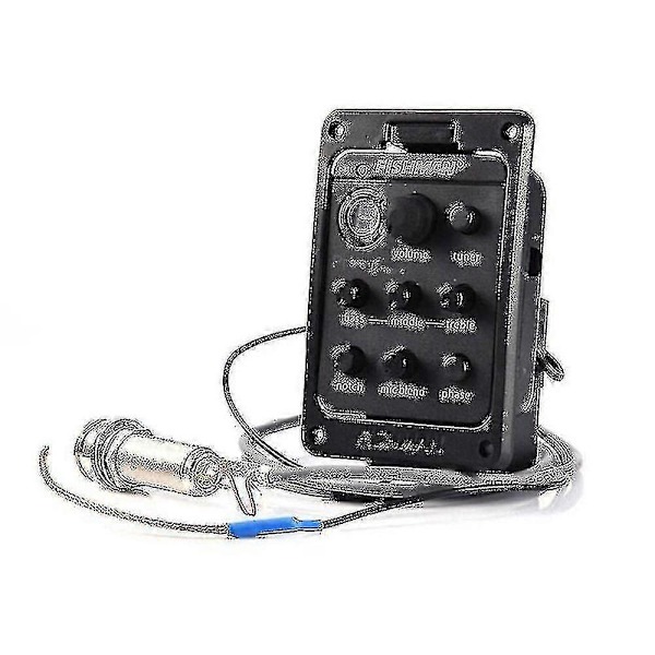 Fishman 4-bånds 301 Eq Tuner Piezo Mic Presys Blend Akustisk Guitar Pickup Forforstærker