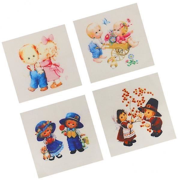 2x Håndfarvet Vinkel Bomuld Linned Quiltstof Til Patchwork Syning DIY Håndværk